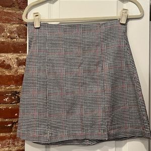 Reformation Check Miniskirt